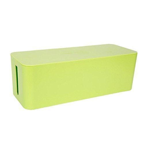 Plastic Oversize Cable Storage Socket Wire Box Management for Home Office, Green
