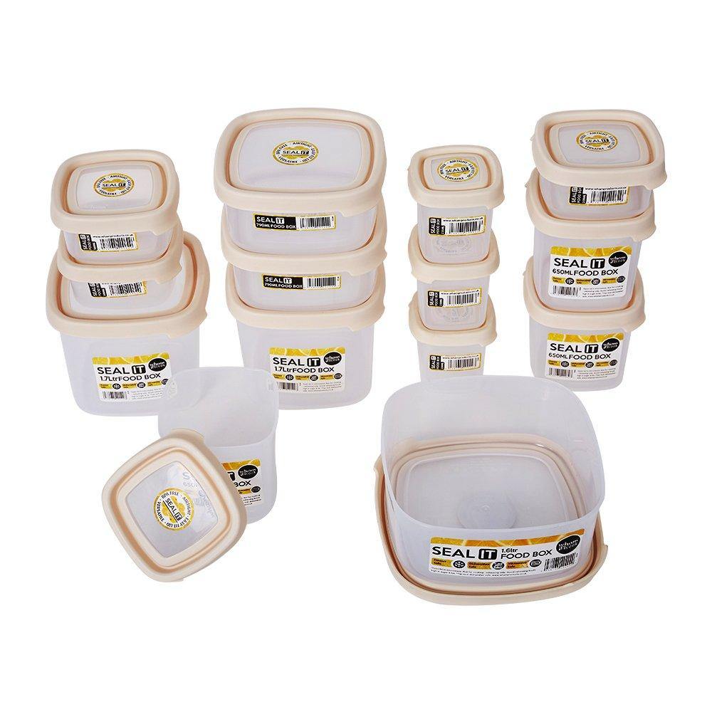 Wham 28PCS BPA Free Reusable Plastic Container Food Saving Storage Set Safe Food Box Set