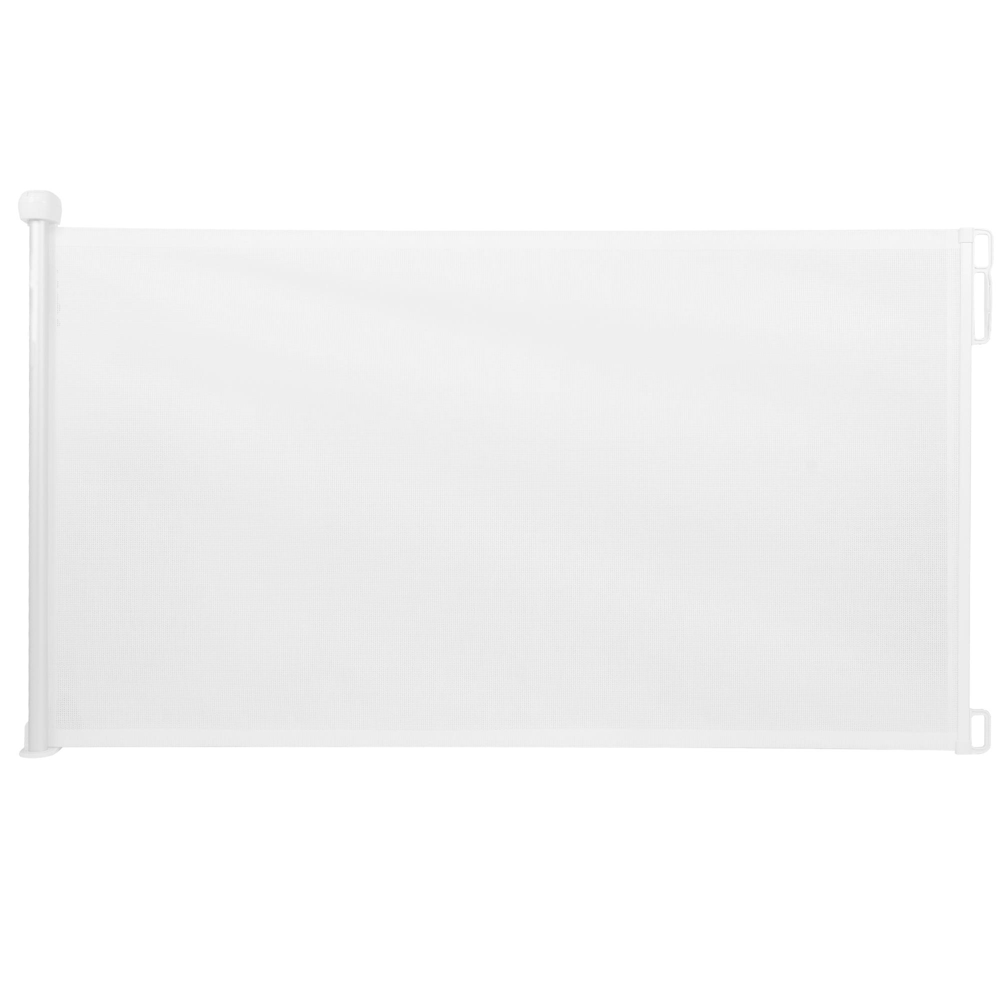 Child Safety Gate Retractable Baby Gate 34.4" Tall, Extends to 71" Wide, White