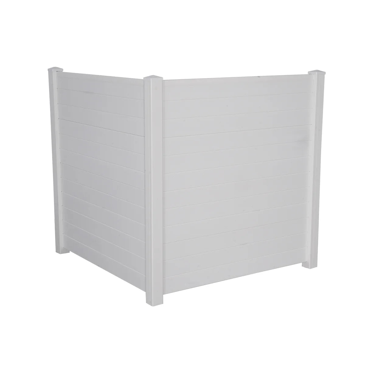 Air Conditioner Fence Privacy Screen 48"x 48", Outdoor Privacy Vinyl Fence Panels, 2 Panels, White