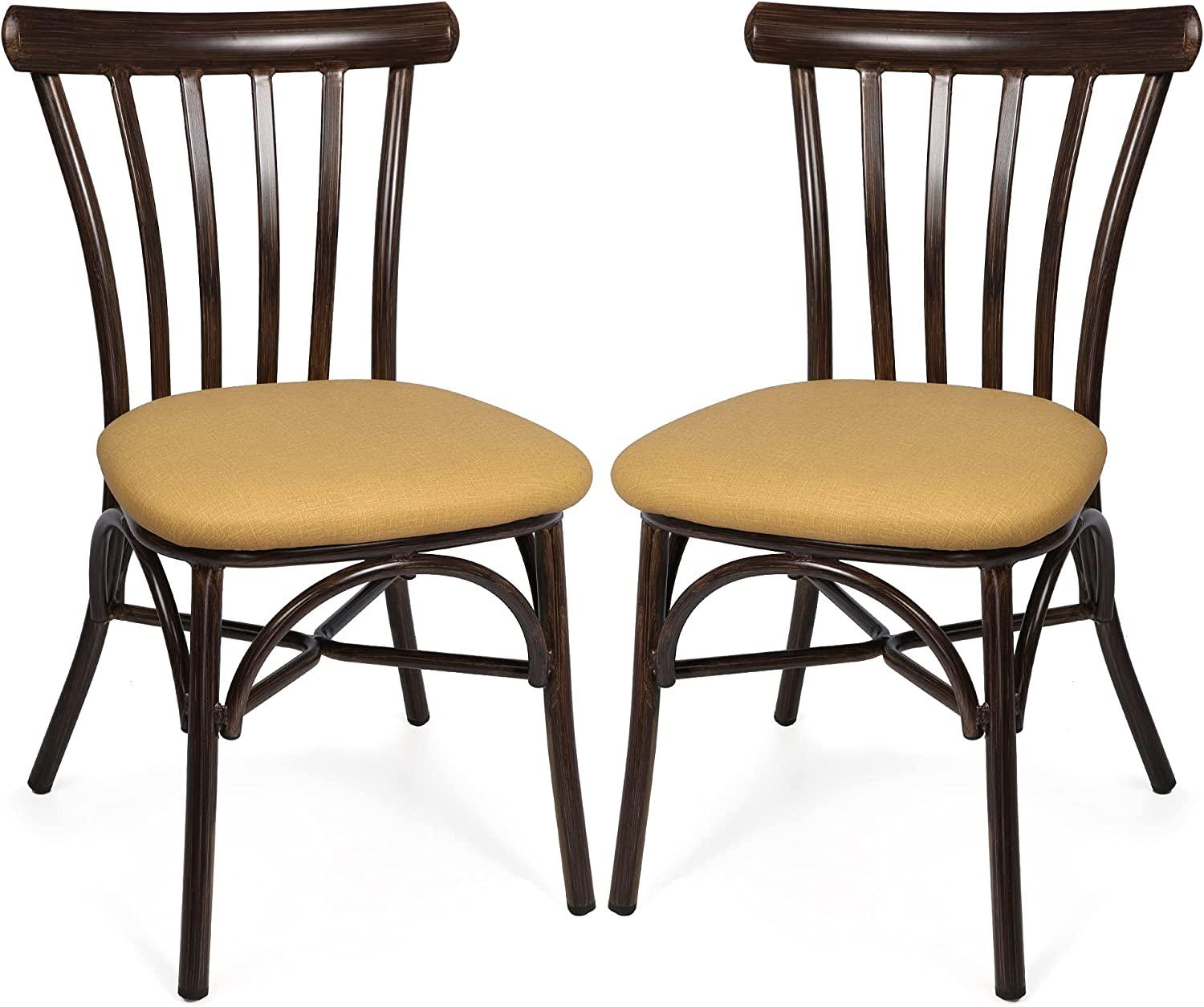 2 Set Modern Upholstered Dining Chair Armless Side Chairs