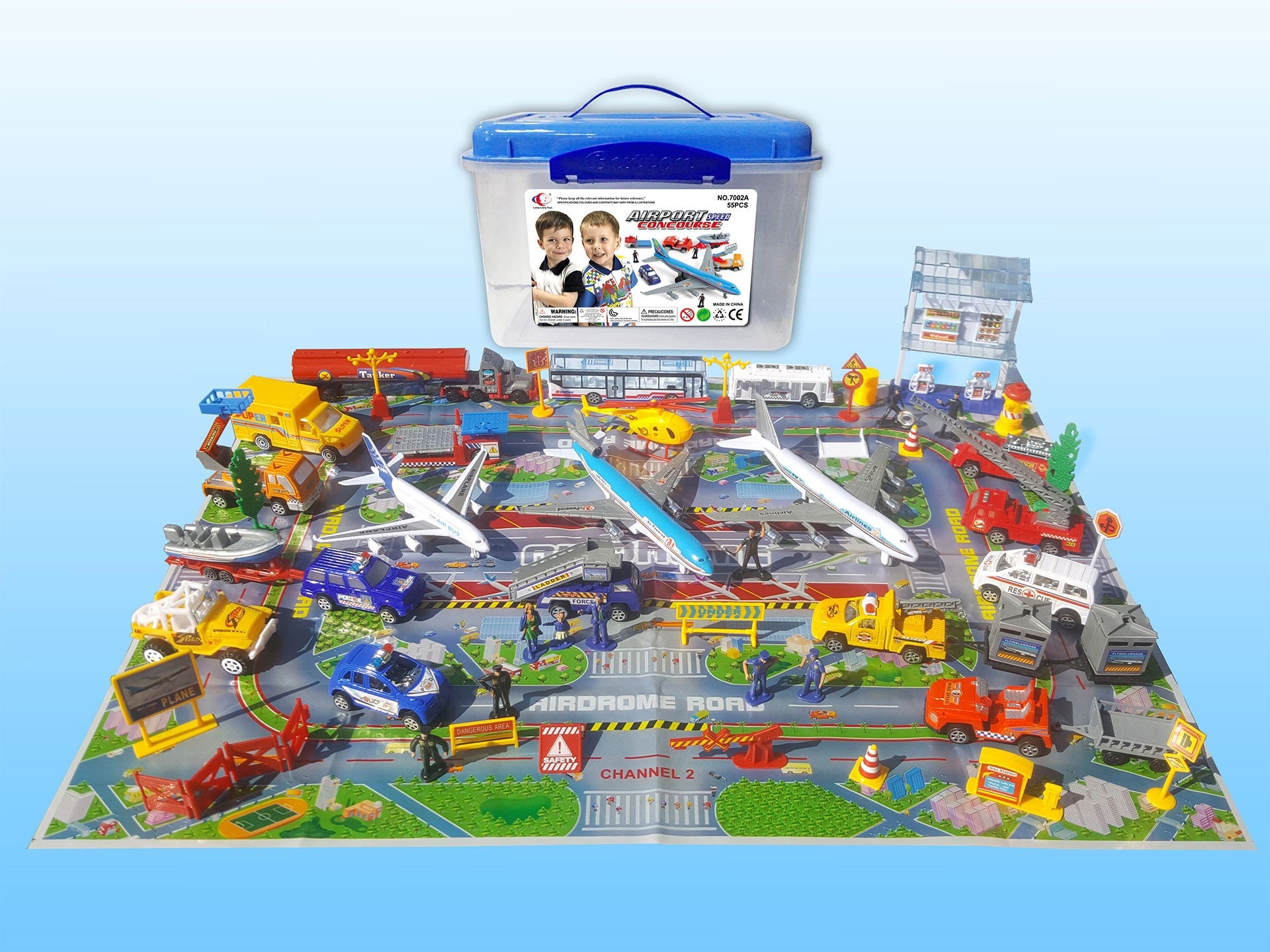Kids Airport Playset 57-Piece