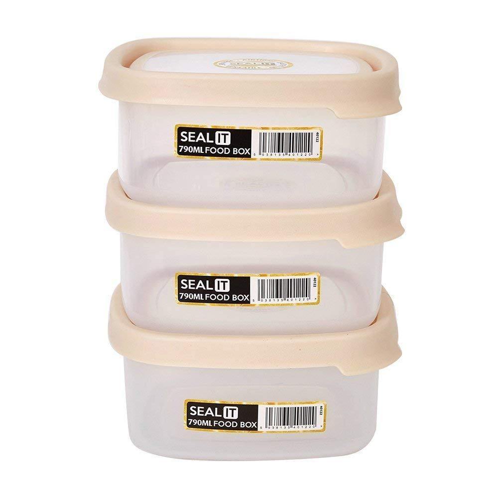 6 Piece Plastic Food Storage Container Set with Easy Locking Lids, BPA Free and 100% Leak Proof