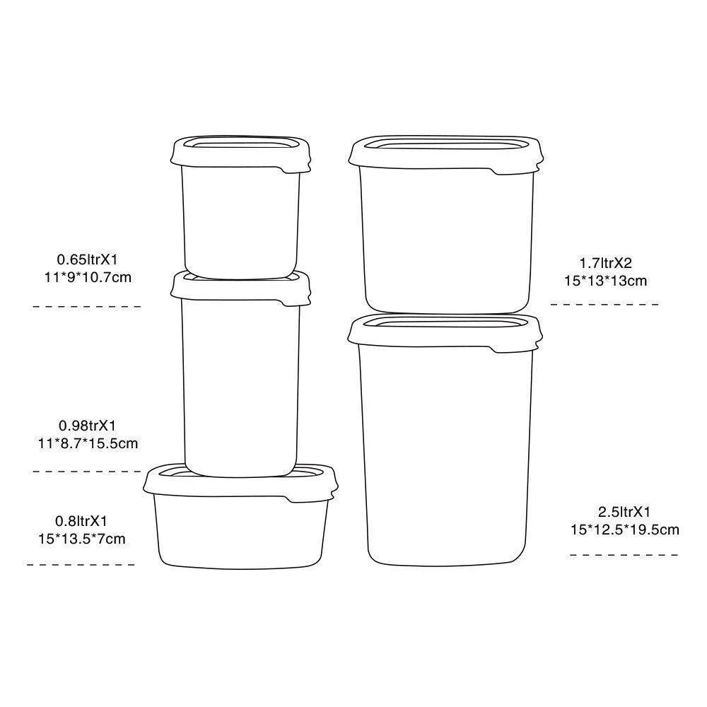 12 Piece Food Storage Container Set with Easy Locking Lids, BPA Free and 100% Leak Proof, Plastic