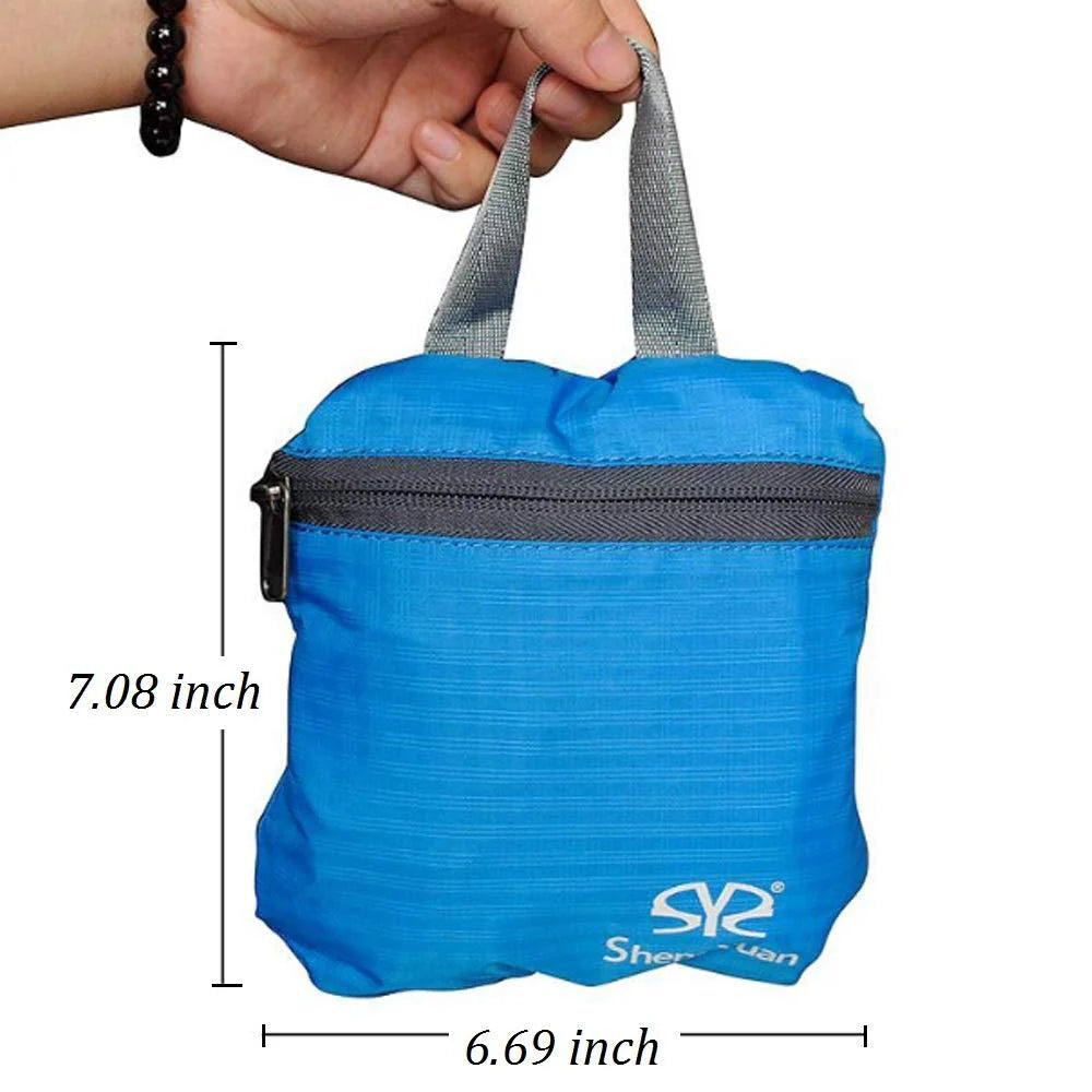 20L Waterproof Portable Travel Folding Backpack Fold Tote Bag for Travel, Camping