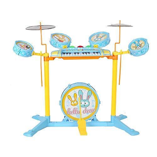 Kid's Musical Instrument Jazz Drum Play Set with 24 Keys Keyboard