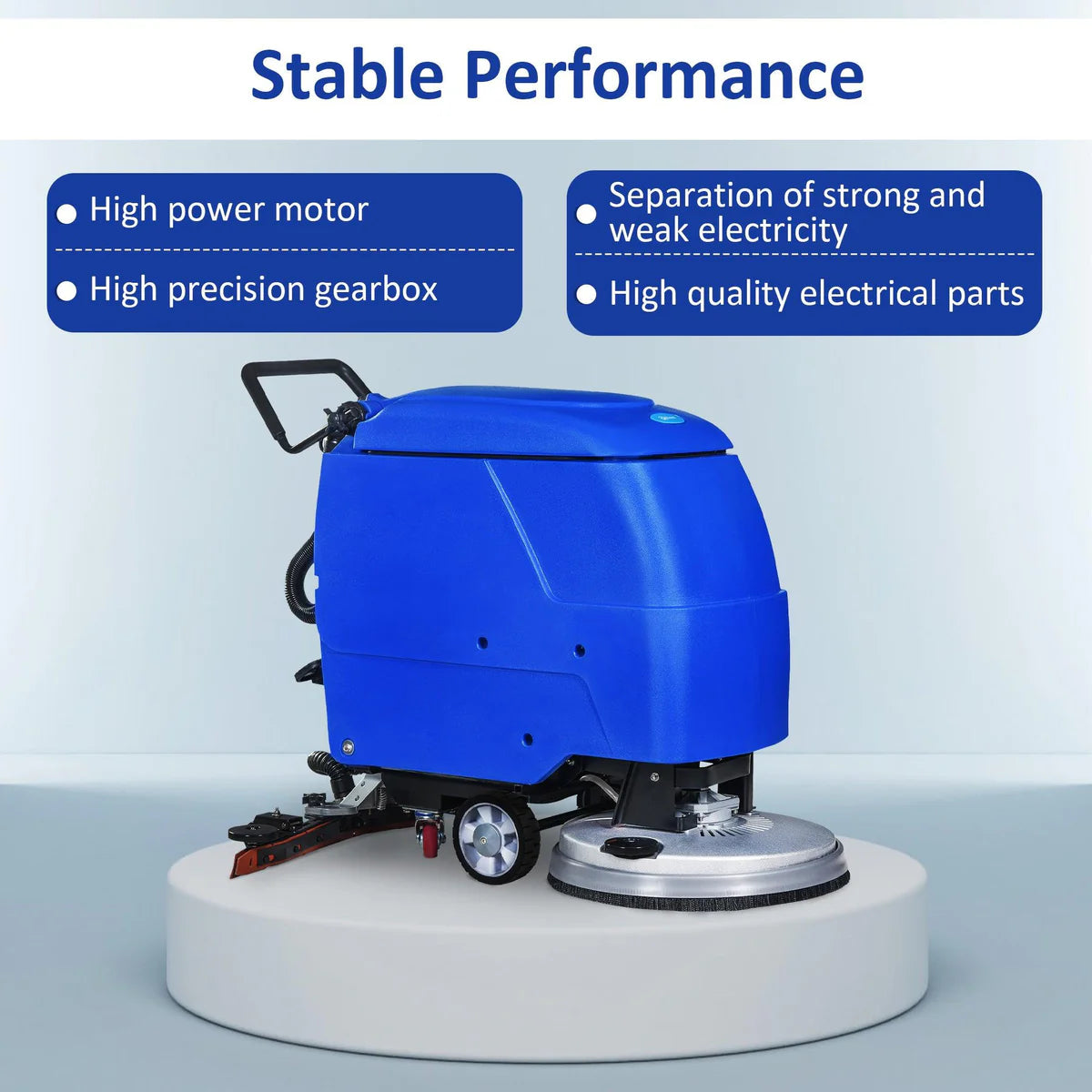 Walk-Behind Floor Scrubber with 20.8" Cleaning Path and 2 x 100Amh Batteries for Commercial, Home