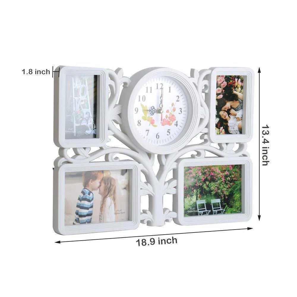 Collage Wall Hanging Photo Frame Tree Type 4 Openings Picture Frame for Home Gallery Decorative