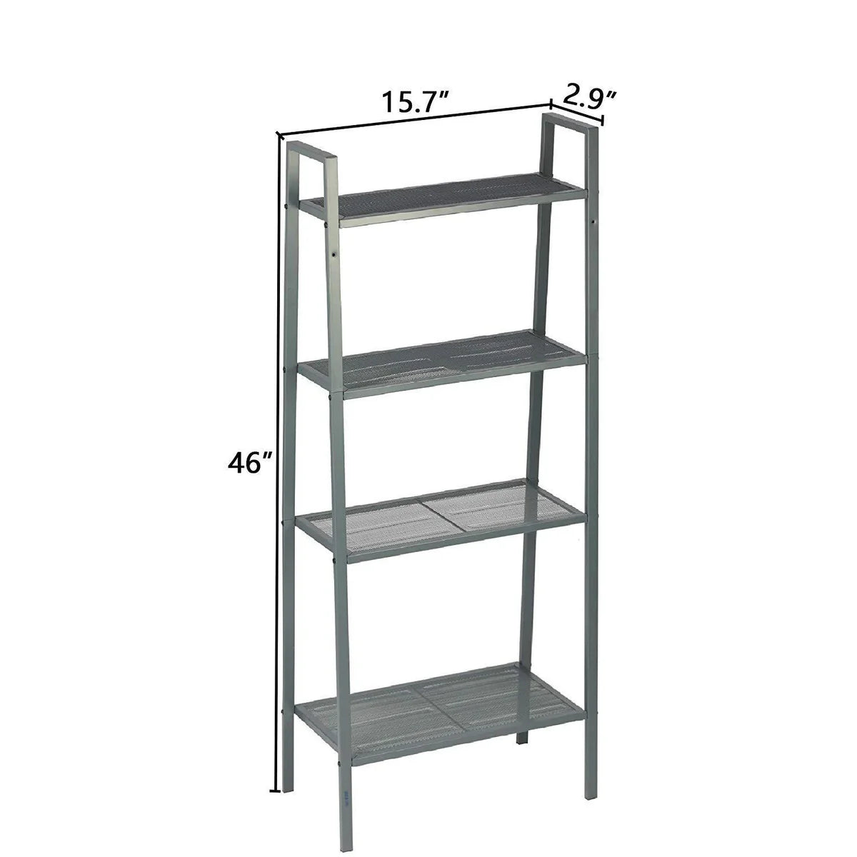 Metal 4 Tier Ladder Shelf Bookcase Plant Flower Stand Multi-Functional Display Stand