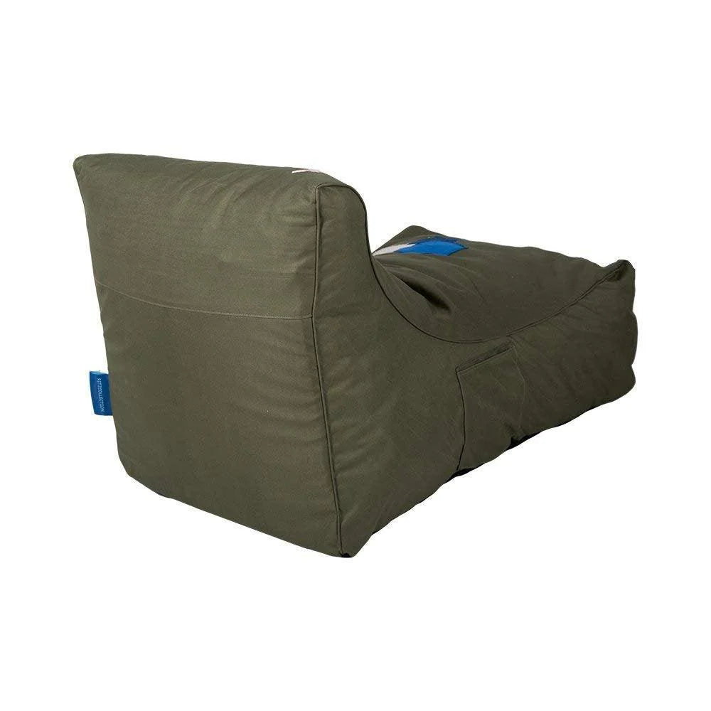 Lazy Lounger Memory Foam Sofa with Dirt-Proof Oxford Fabric&Side Pocket for Kids, Armygreen