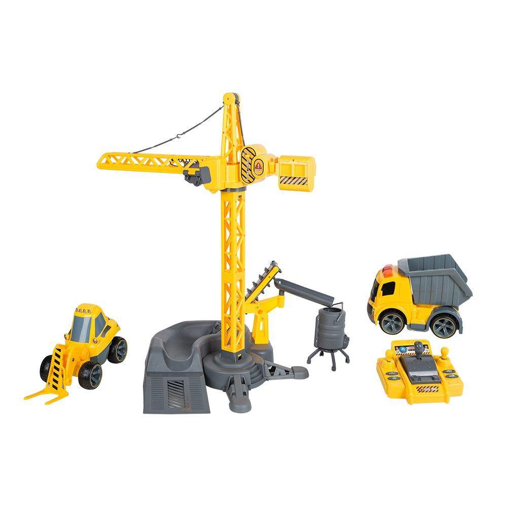 Remote Control Crane Tower Truck Gift Kids