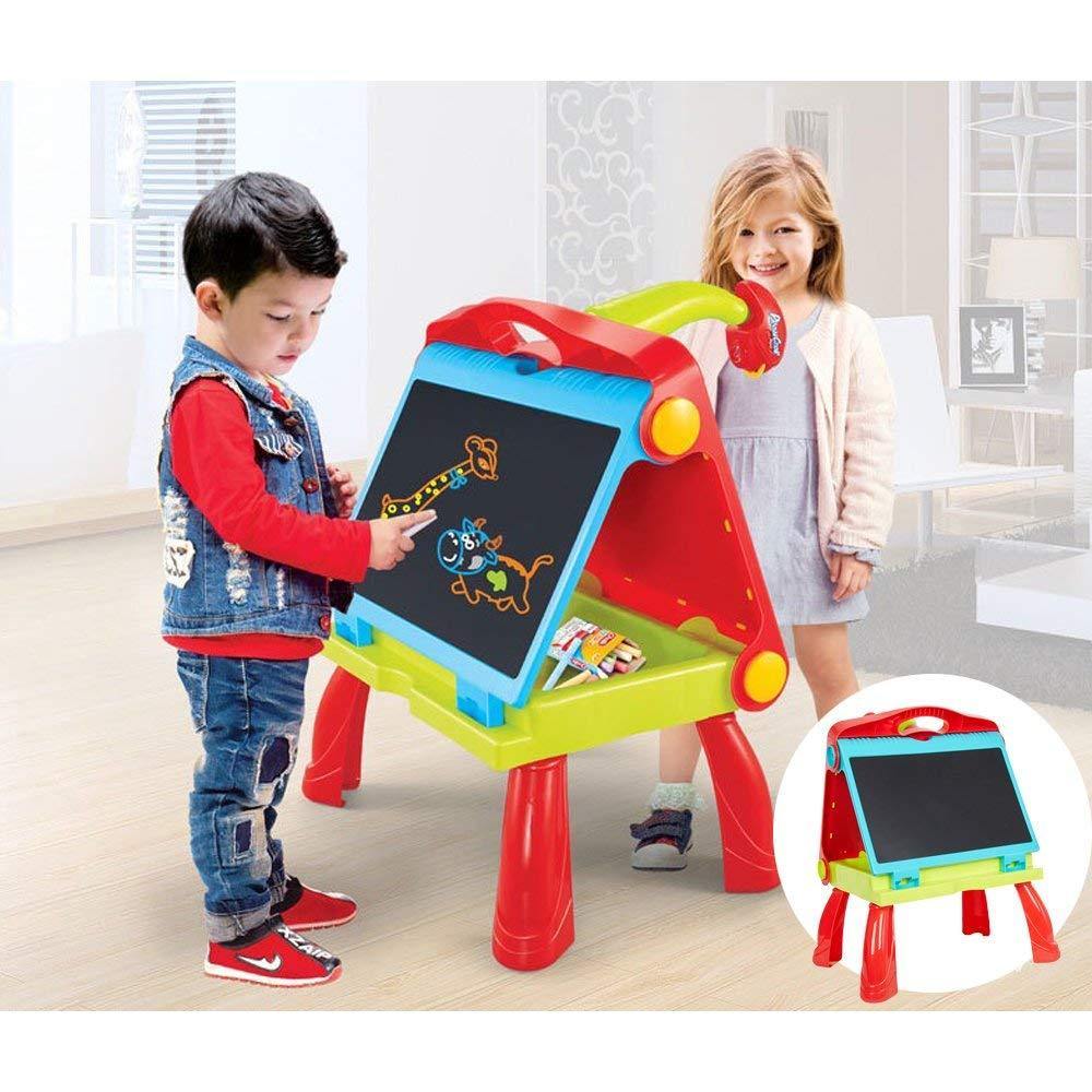 4 in 1 Children Educational Drawing Toy Painting Learning Table with Projector Toy for Age 3+