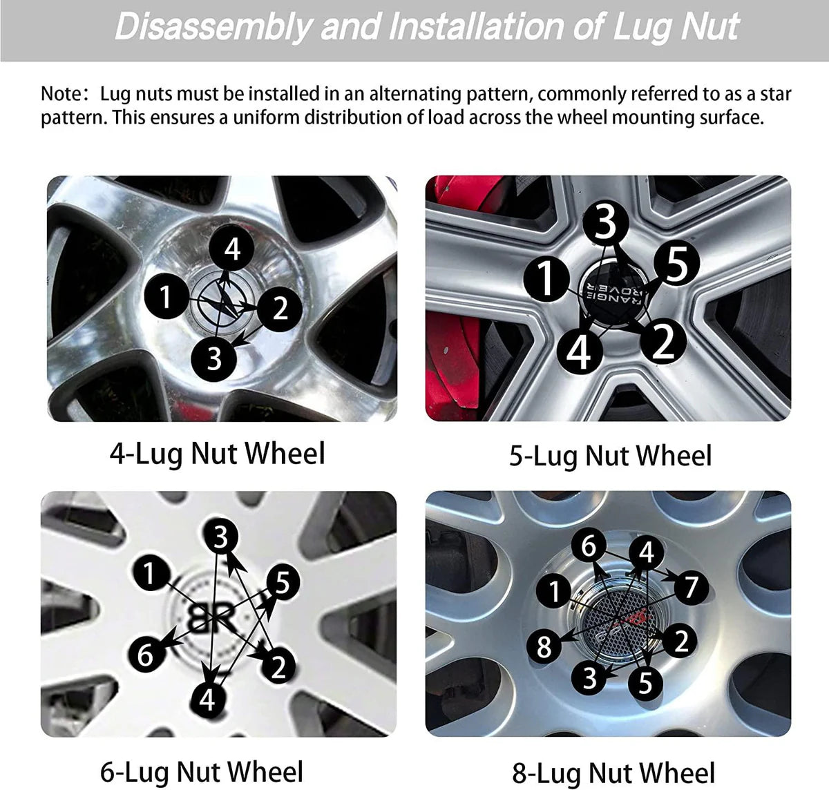 32 Black M14 x 1.5 Lug Nuts with 1 Socket Key, 2" Long/7 Spline with Cone Seat, Fits 8 Lug Aftermarket Wheels