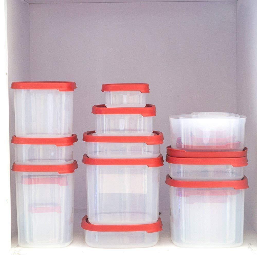 16 Piece Food Storage Container Set with Easy Find Lids, BPA Free and 100% Leak Proof, Plastic