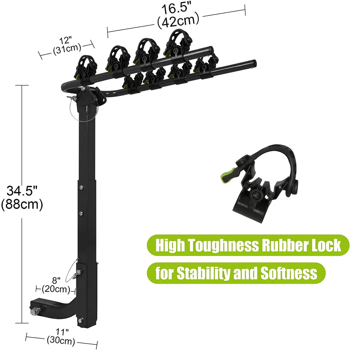 4 Bike Rack Hitch Mount Folding Bicycle Carrier 2" Receiver Car SUVs & Minivans