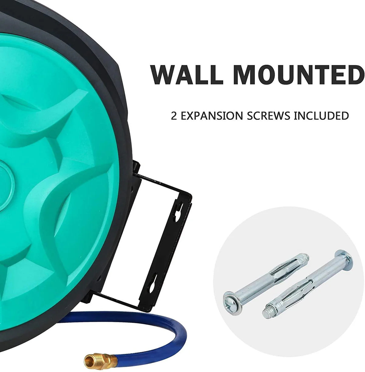 59ft Garden Air Hose Reel, Portable Auto Rewind Retractable Reel Wall Mount