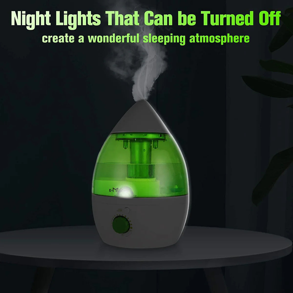 Humidifiers for Bedroom Quiet Ultrasonic Cool Mist Humidifier 1.1L with Auto Shut-Off, Green