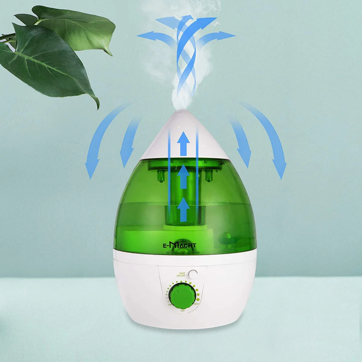 Humidifiers for Bedroom Quiet Ultrasonic Cool Mist Humidifier 1.1L with Auto Shut-Off, Green