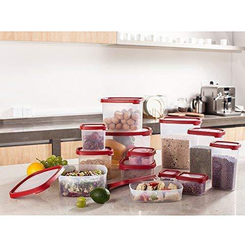 16 Piece Food Storage Container Set with Easy Find Lids, BPA Free and 100% Leak Proof, Plastic