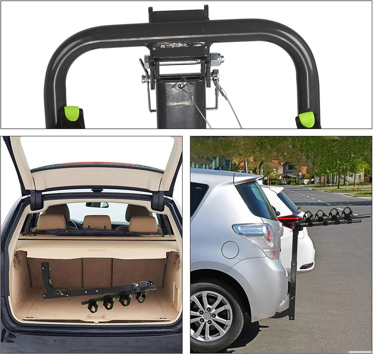 4 Bike Rack Hitch Mount Folding Bicycle Carrier 2" Receiver Car SUVs & Minivans