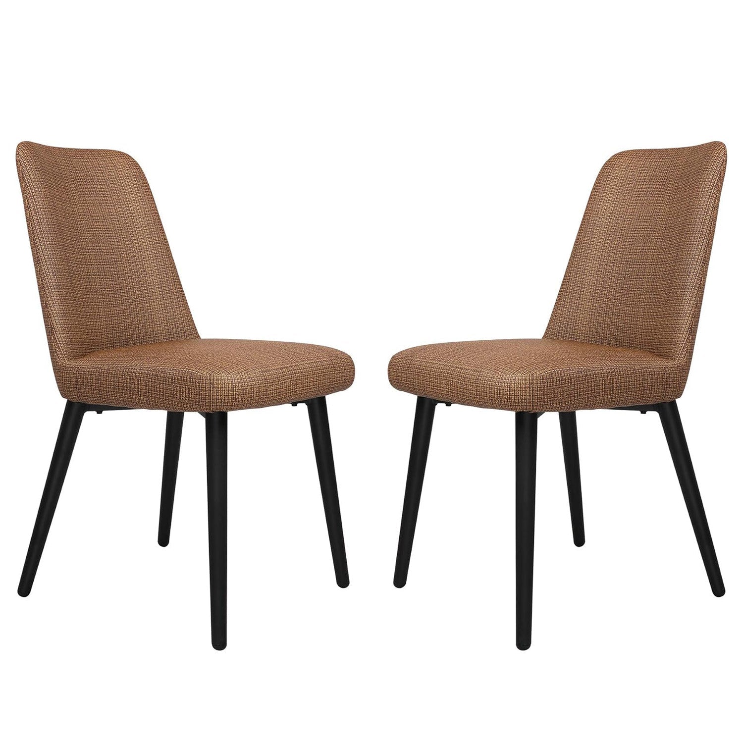 Modern Accent Chairs Set of 2 with Upholstered Seat and Back, Water Resistance Easy to Clean, Durable Restaurant Chair, Coffee