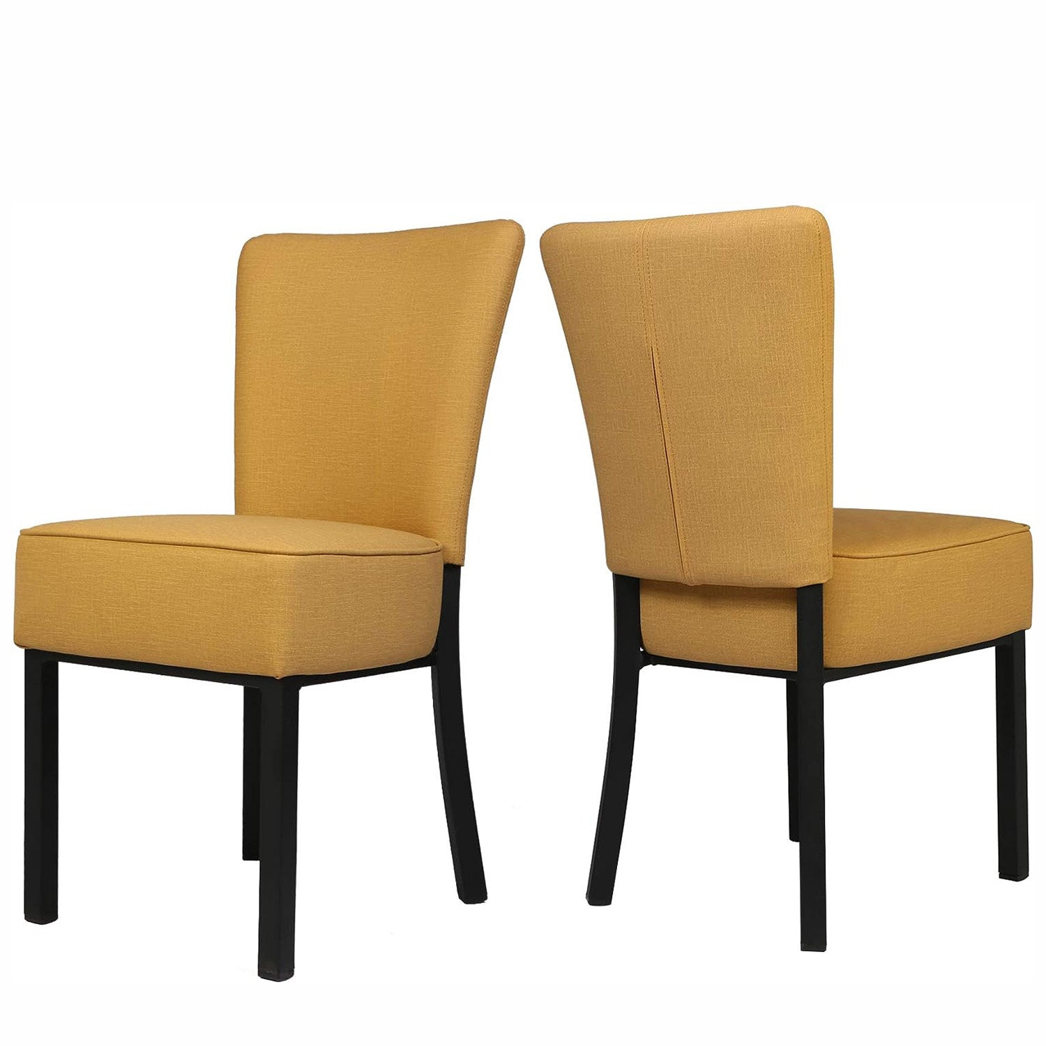 Set of 2 Upholstered Dining Chairs PU Leather Dining Room Side Chairs