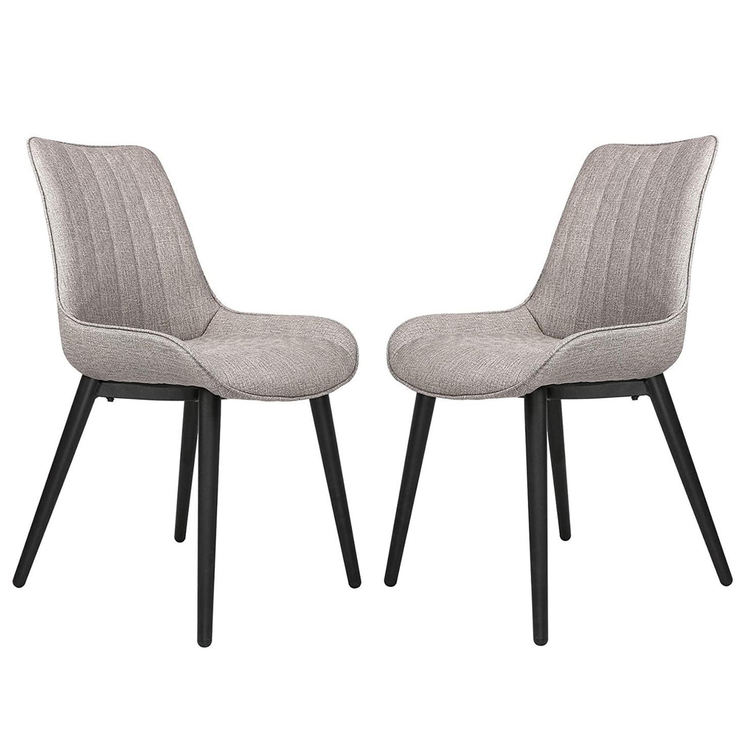 Set of 2 Modern Accent Chairs with Soft Foam Cushion, Comfortable and Easy to Clean, Curved Ergonomic Design, Dining Room Chair