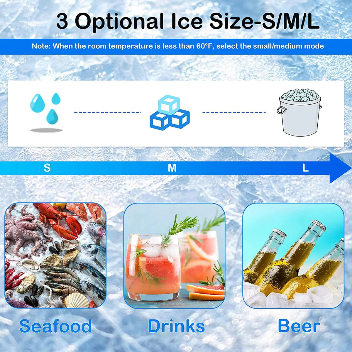 Portable Countertop Ice Maker Machine with Self-Cleaning Function