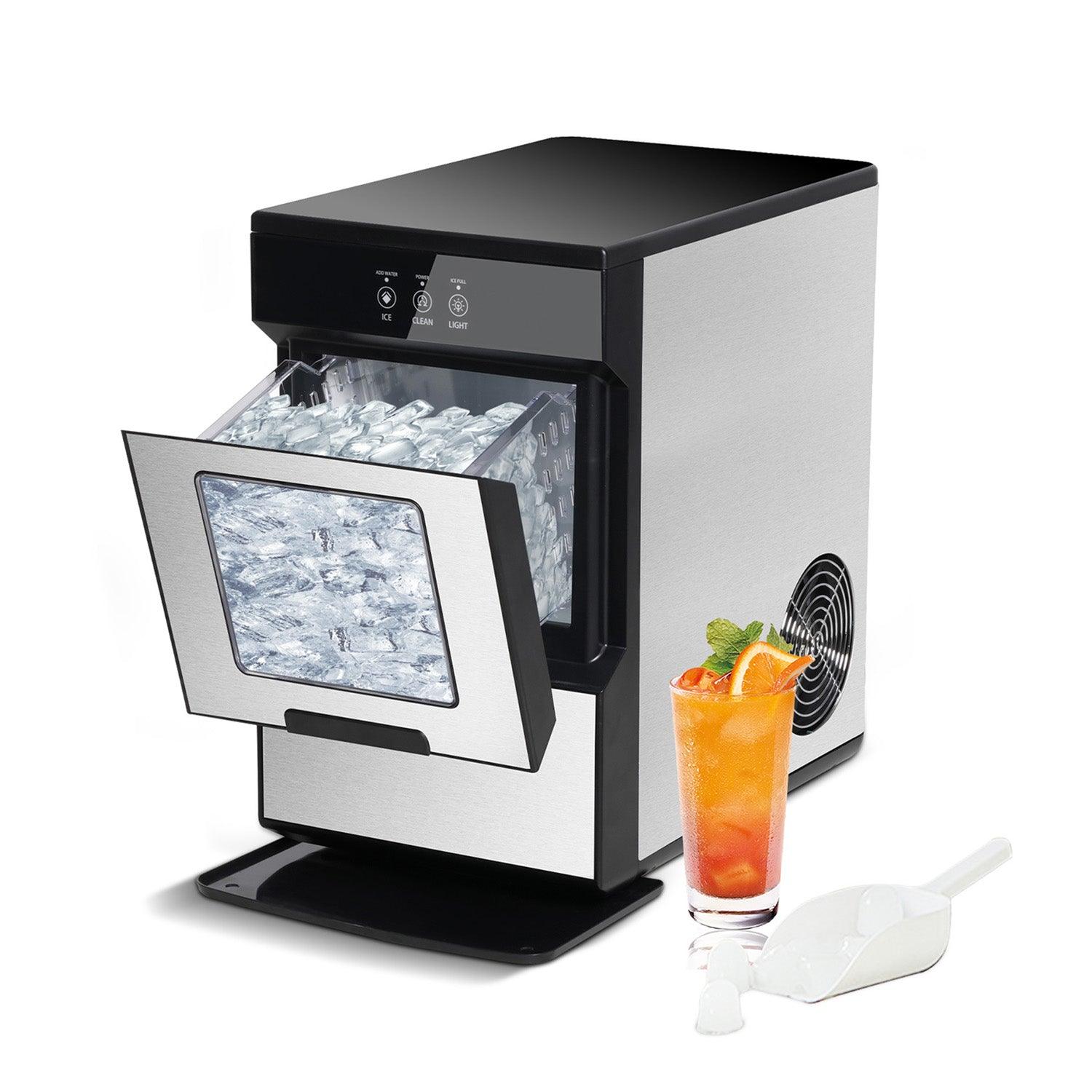 Countertop Nugget Ice Maker Machine 55lbs/24H with Self-Cleaning Function, Ice Scoop and Drip Tray