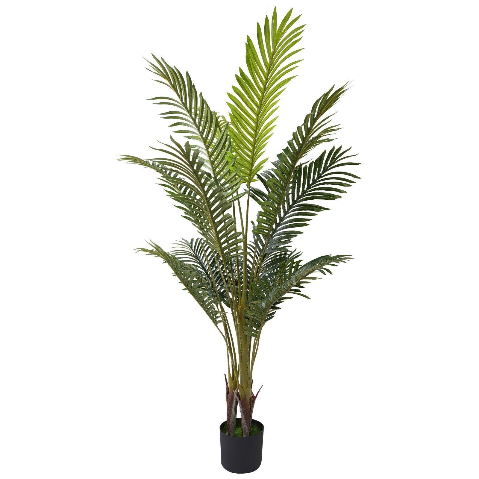 5.2' Artificial Palm Tree in Pot Indoor Ornament Green Plant