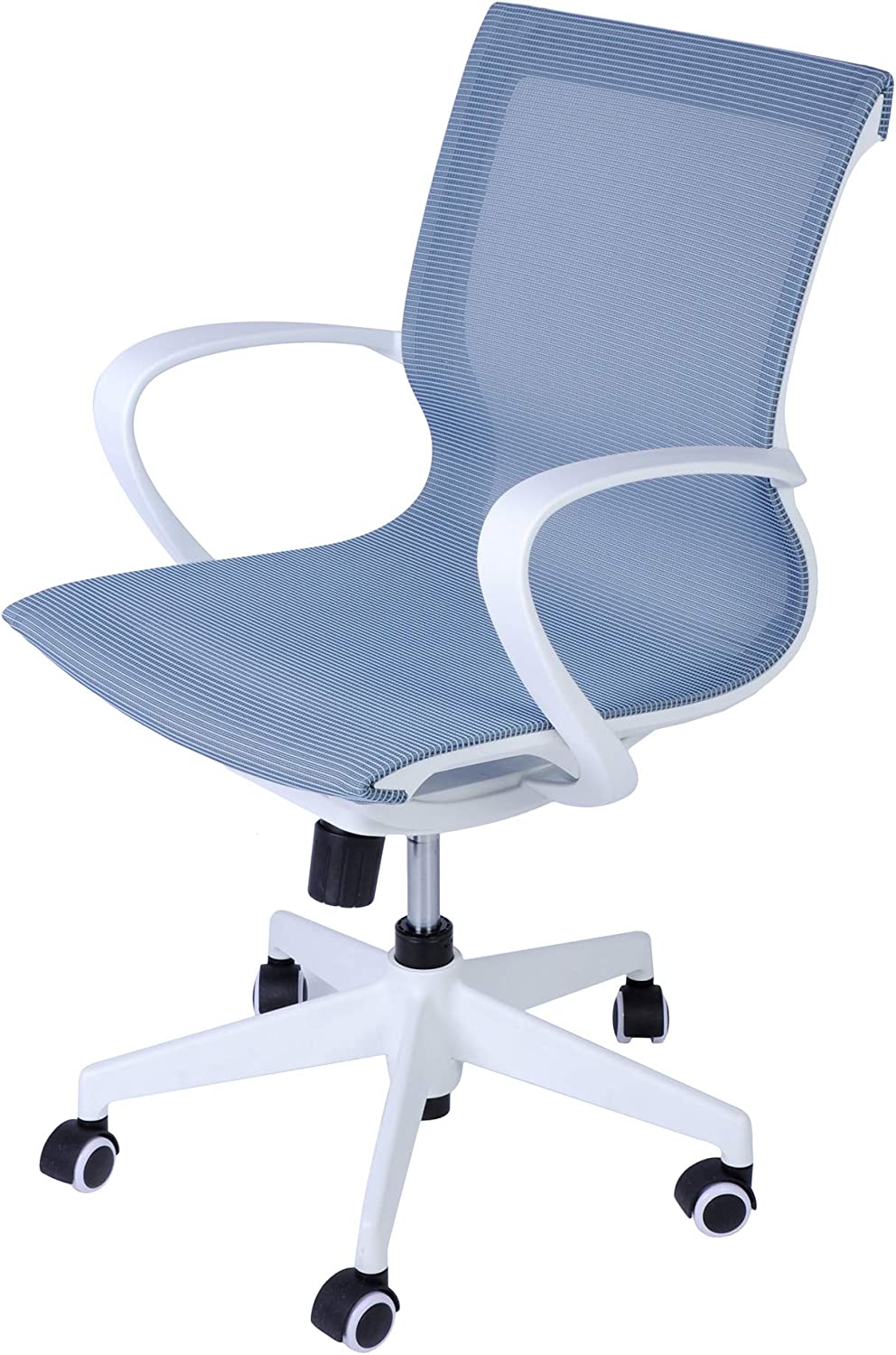 Adjustable Mesh Office Computer Chair with Ergonomic Mid Back Design Swivel Desk Task Chair with Armrest for Working Meeting (Blue)