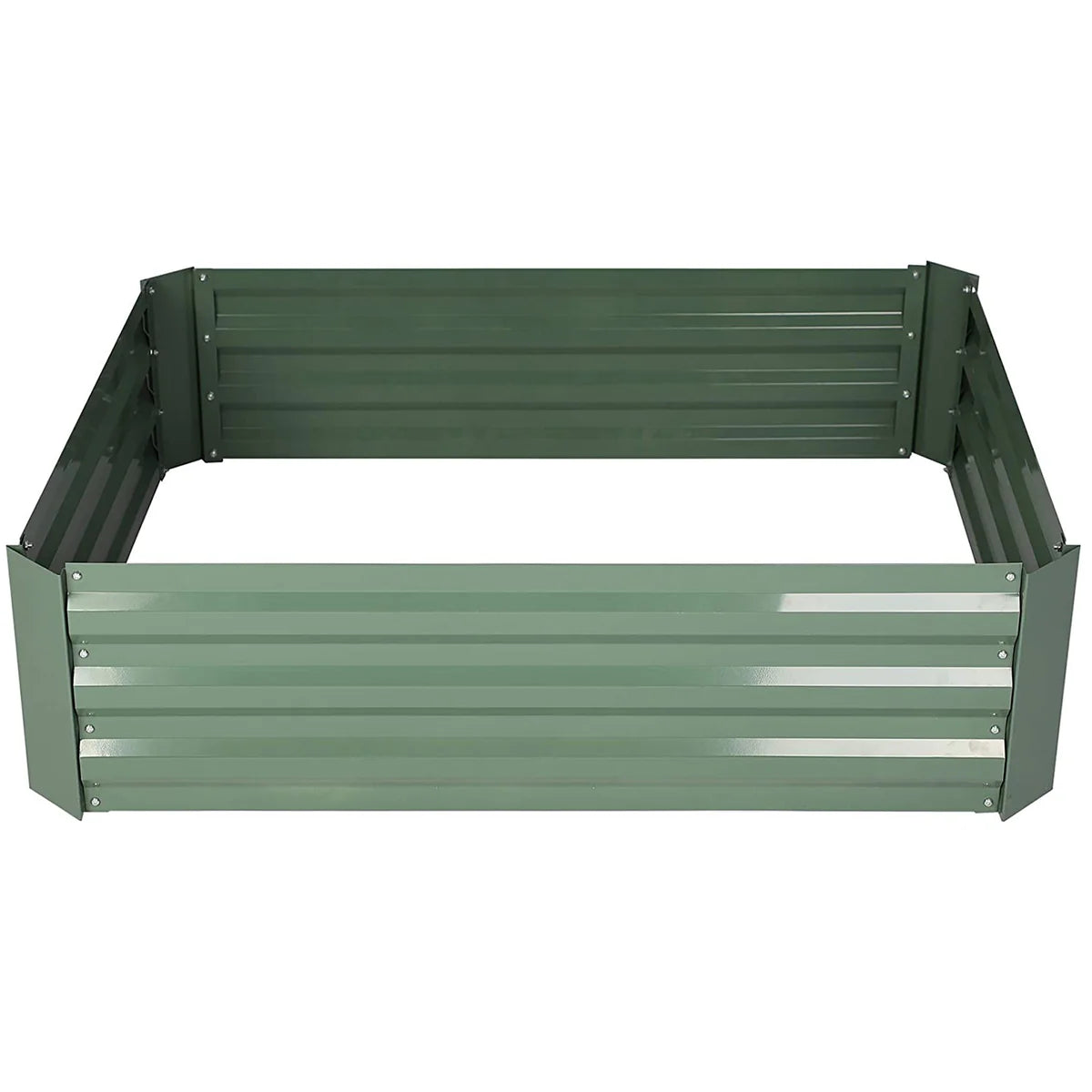 Raised Garden Bed Galvanized Planter Box Anti-Rust Coating for Flowers Vegetables