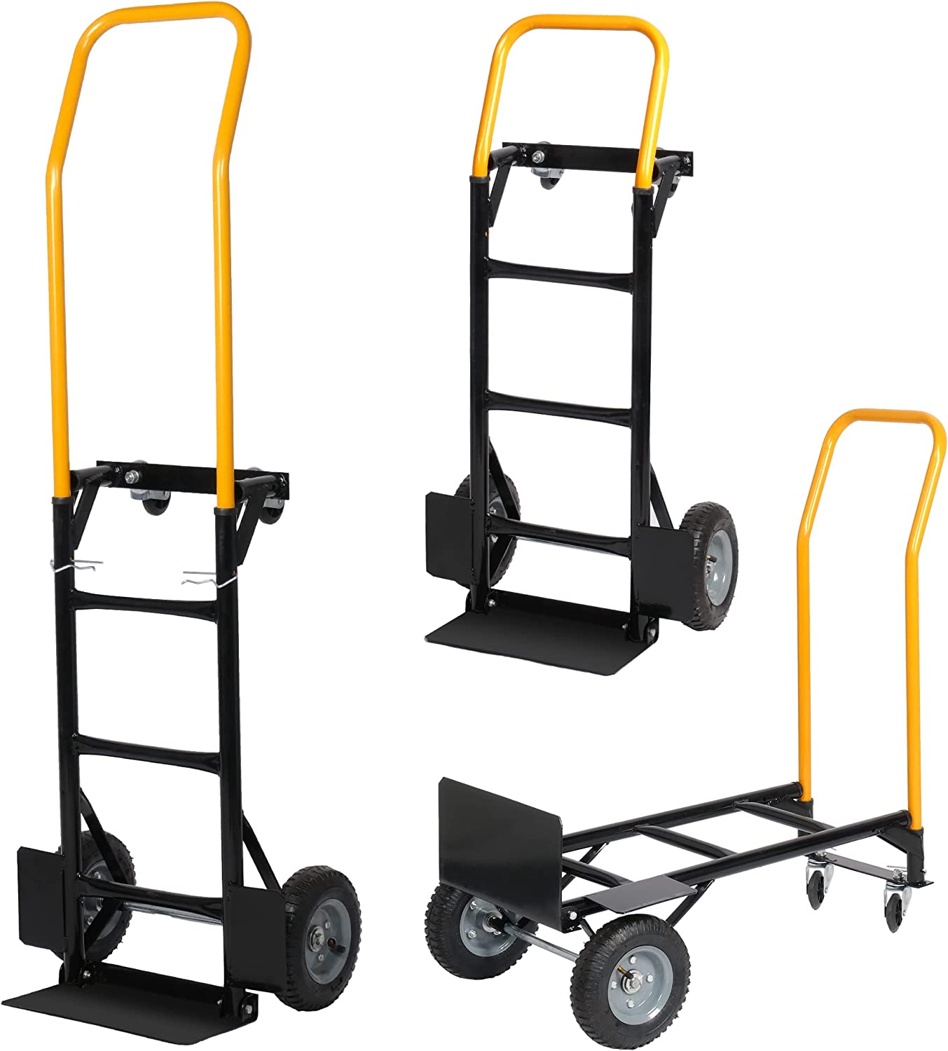 2-in-1 Convertible Multipurpose Dolly/Cart Hand Truck Heavy Duty Platform Cart with Swivel Wheels 330 Lbs Capacity