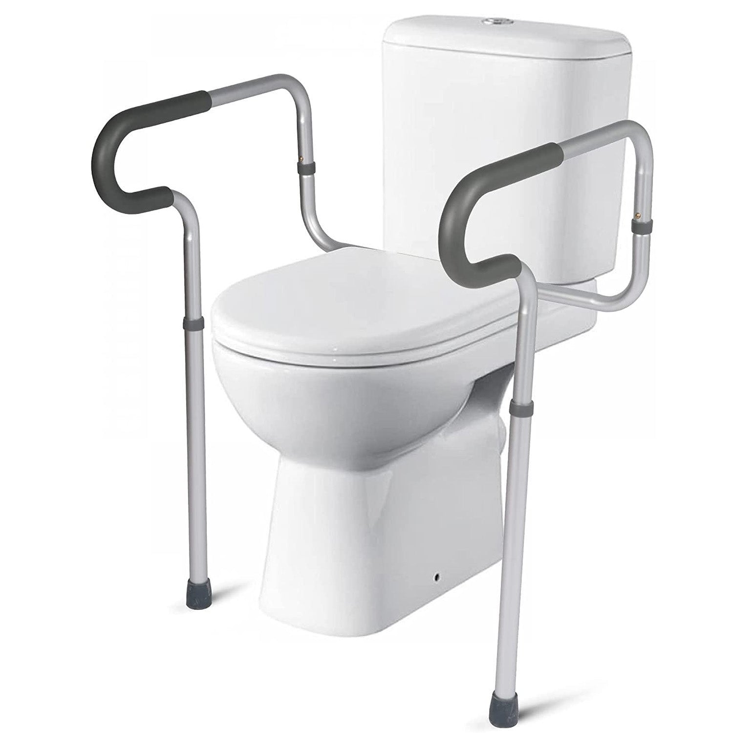 Aluminum Safety Toilet Rail - Handrail Toilet Bars with Adjustable Height