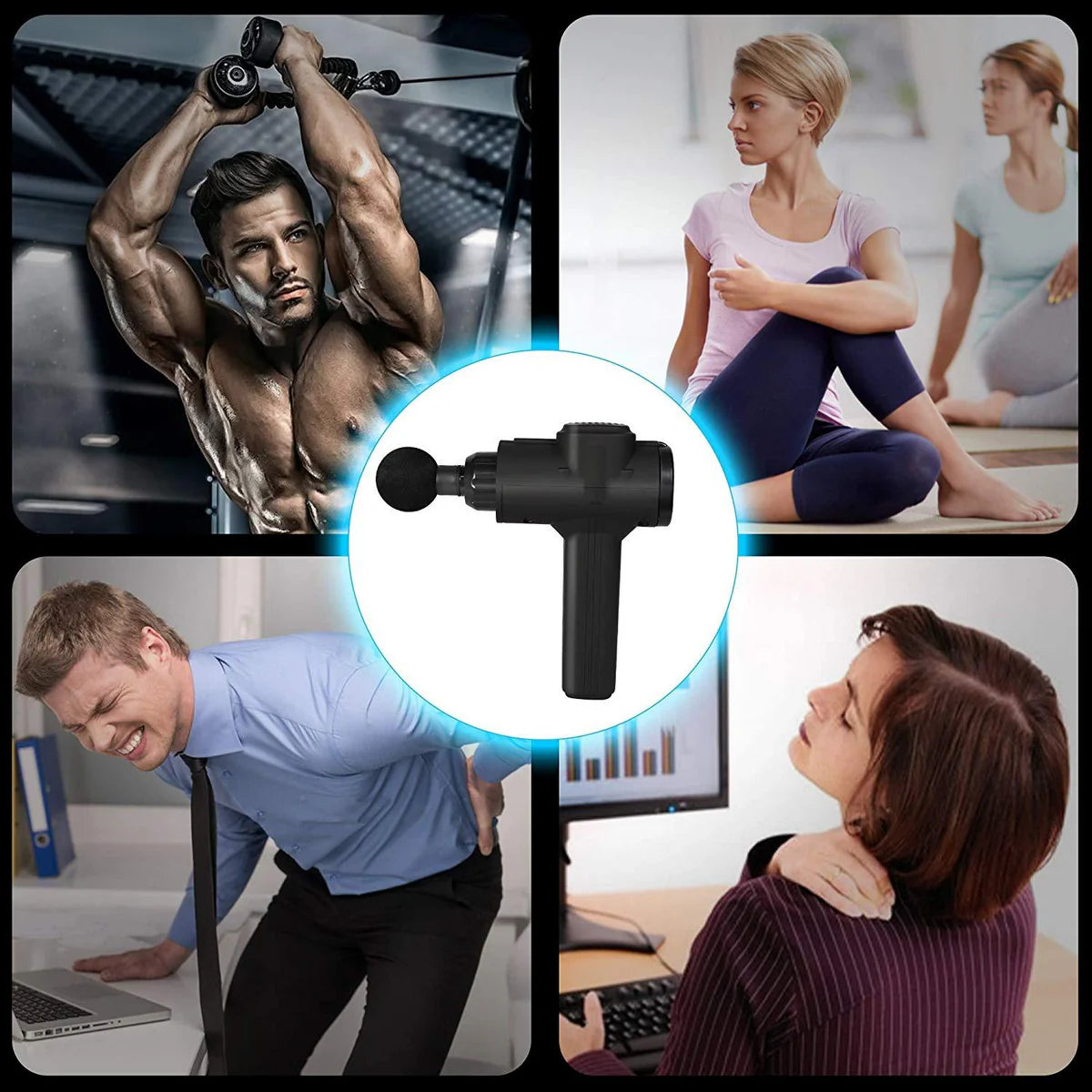 Percussion Massage Gun Deep Tissue Percussion Muscle Massager, Black