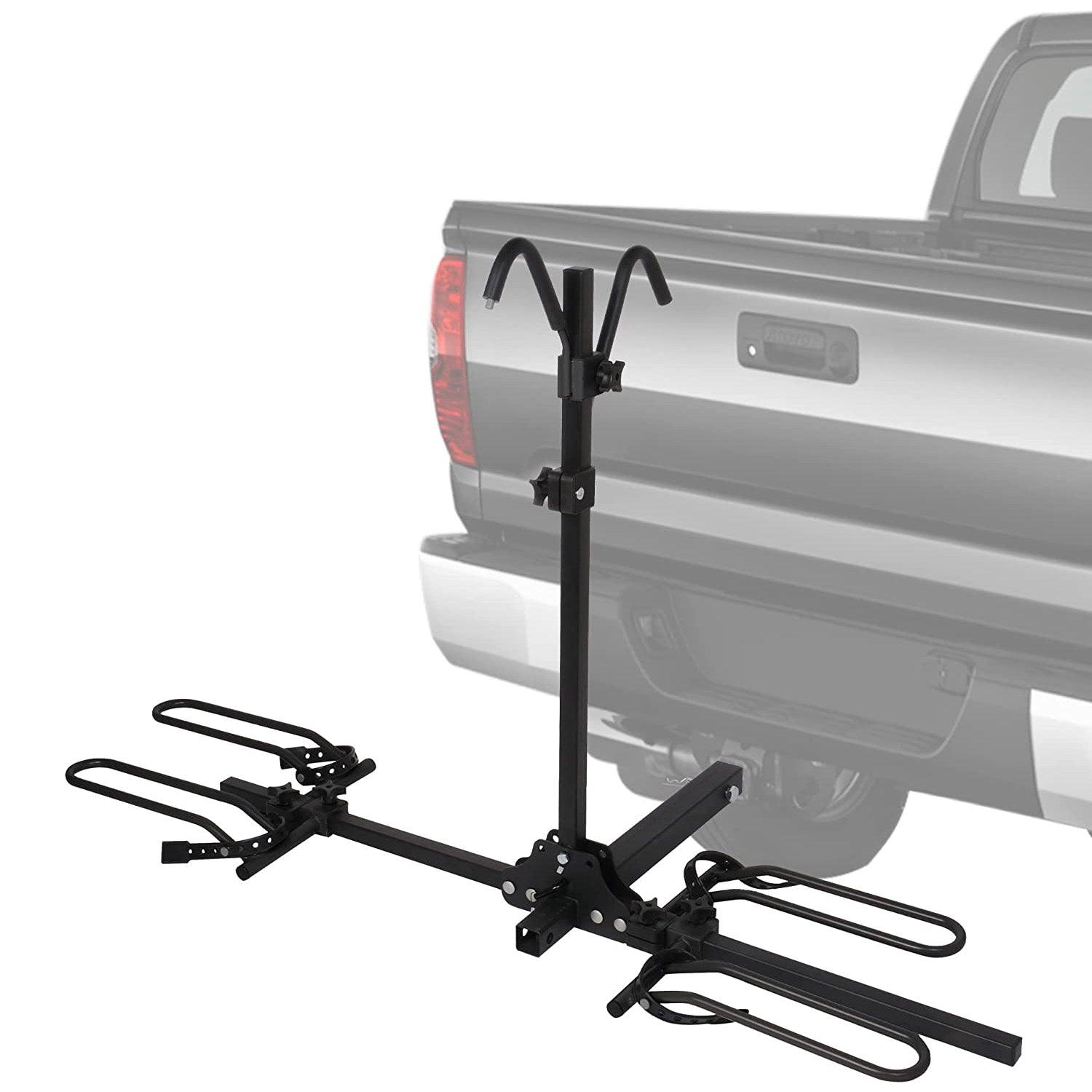 Hitch Mounted Bike Rack Bicycle Platform Style Carrier with 2" Hitch Receiver for Cars Trucks SUVs Minivans