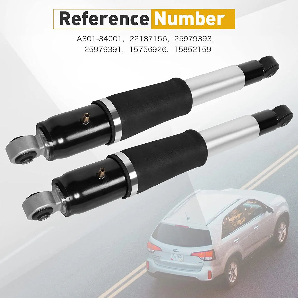 Rear Air Shock Absorber Set of 2, Car Suspension Shock Absorbers