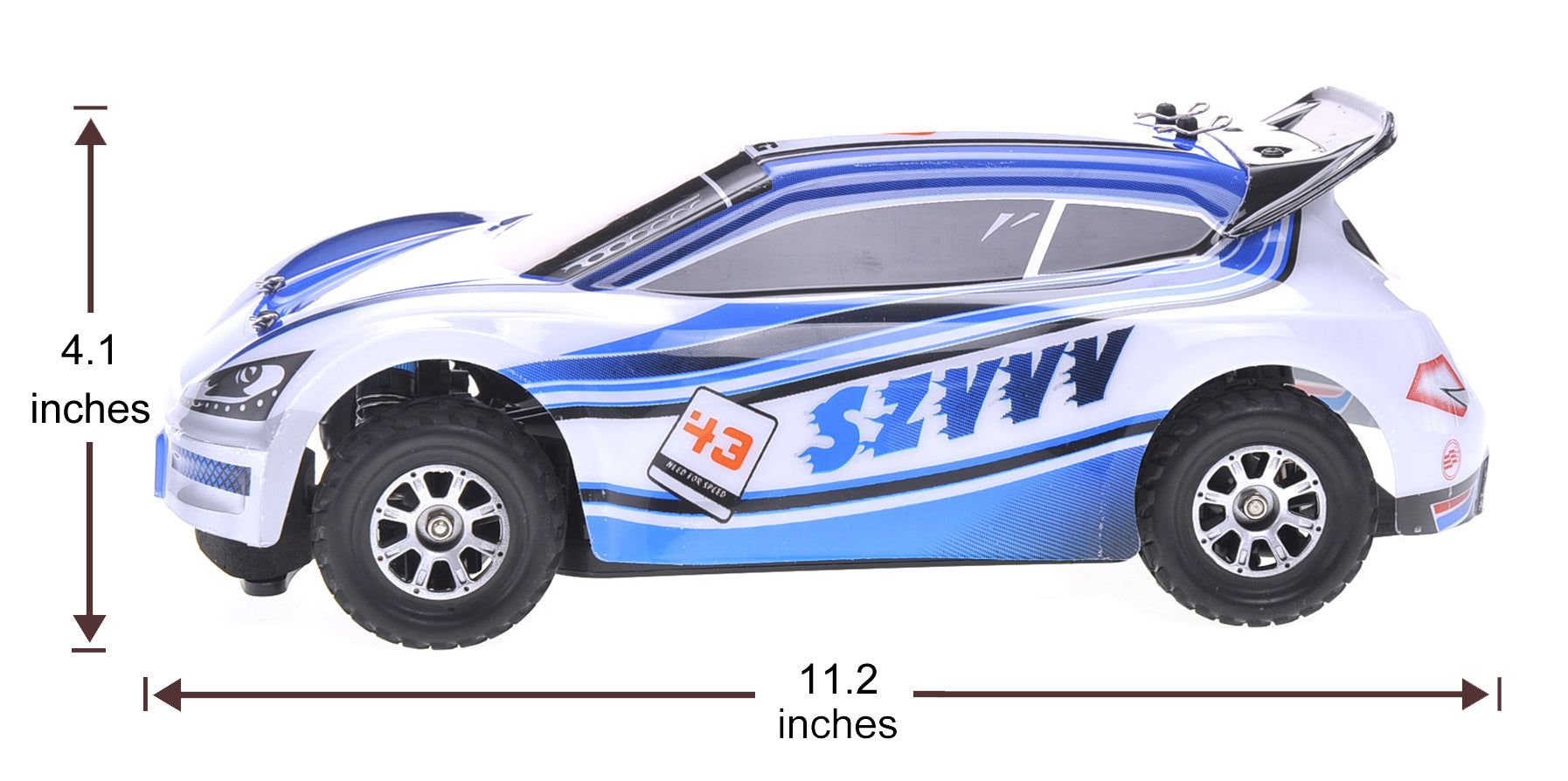 1:18 RC 2.4Gh 4WD Remote Control Rally Car (Blue)