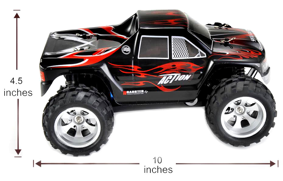 1:18 RC 2.4Gh 4WD Remote Control Off-Road Truck (Black)