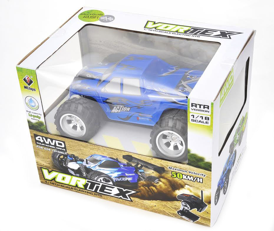 1:18 RC 2.4Gh 4WD Remote Control Off-Road Truck (Blue)