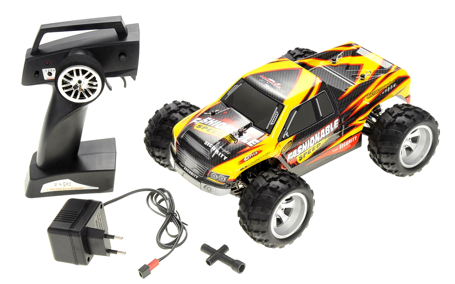 1:18 RC 2.4Gh 4WD Remote Control Off-Road Truck (Yellow)