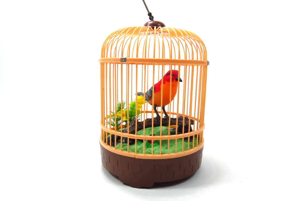 Singing & Chirping Bird In Cage - Realistic Sounds & Movements