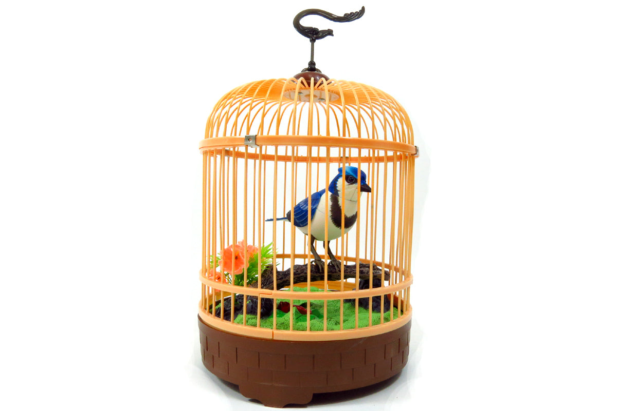 Singing & Chirping Bird In Cage - Realistic Sounds & Movements Blue