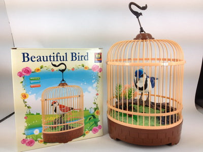 Singing & Chirping Bird In Cage - Realistic Sounds & Movements Blue