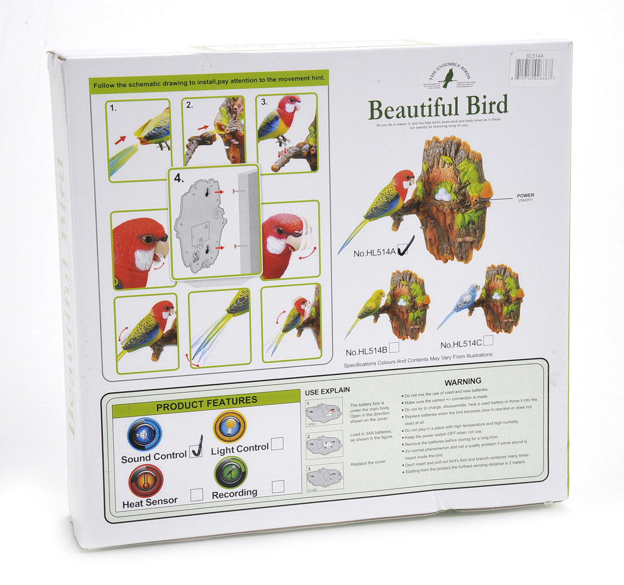 Singing & Chirping Bird Wall Mount