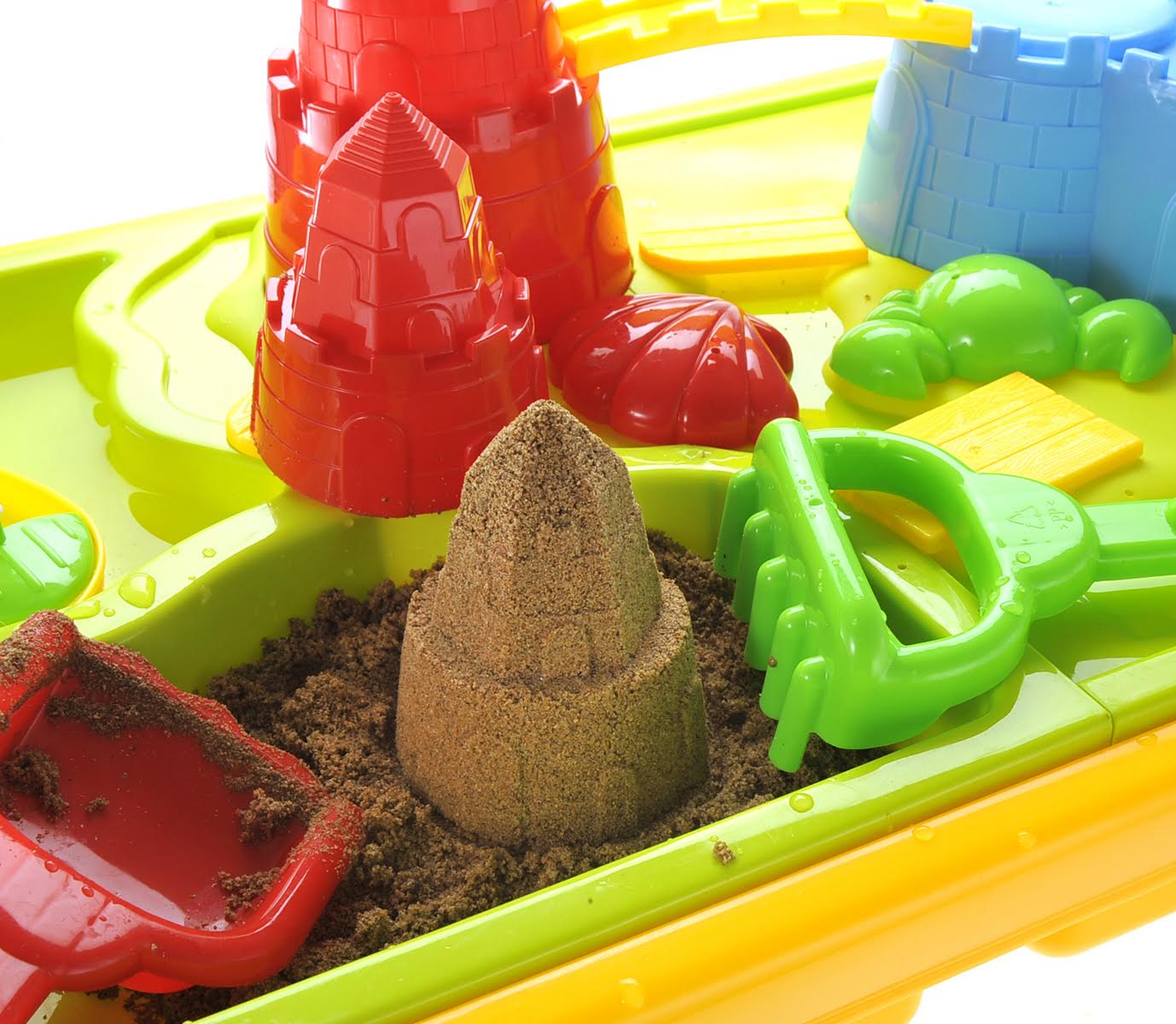 23"Sandbox Castle 2-In-1 Sand And Water Table Beach Play Set For Kids