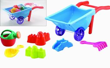 Beach Toy Playset With Wheelbarrow (Colors May Vary)