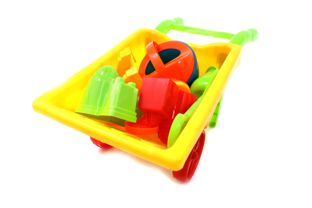 Beach Toy Playset With Wheelbarrow (Colors May Vary)