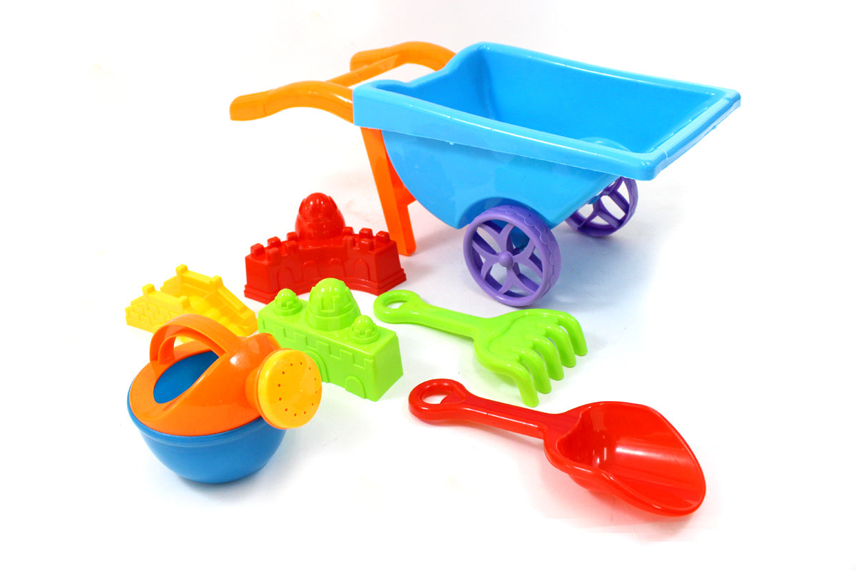 Beach Toy Playset With Wheelbarrow (Colors May Vary)