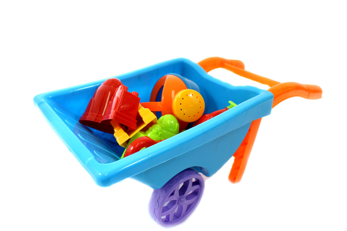 Beach Toy Playset With Wheelbarrow (Colors May Vary)